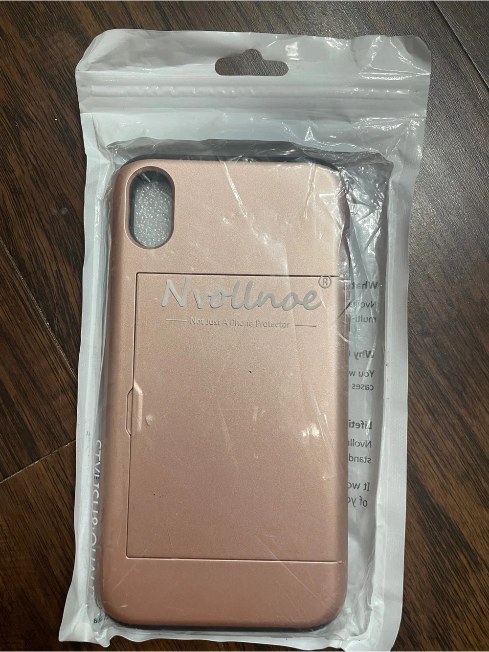 Rose Gold iPhone XR Card Slot Case - Slim Protective Wallet